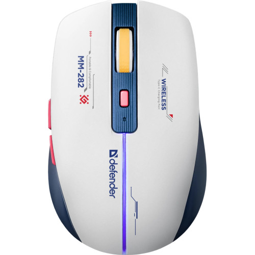 Мишка Defender Dila MM-282 Wireless White/Blue (52282) – Defender