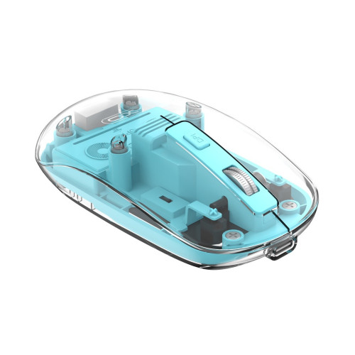 Мишка XO M12 Wireless Transparent/Blue (M12 Blue) – XO