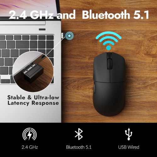 Мишка Lemokey G1 USB-A/USB-C/Wireless 8K Black (G1-A1) – Lemokey (вид 1)