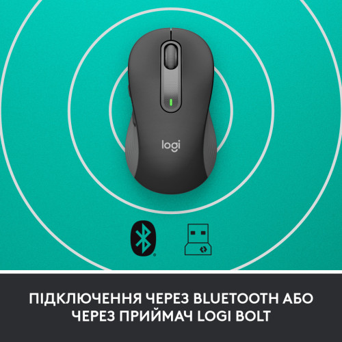 Мышка Logitech Signature M650 L Wireless Mouse for Business Graphite (910-006348) – Logitech (вид 2)