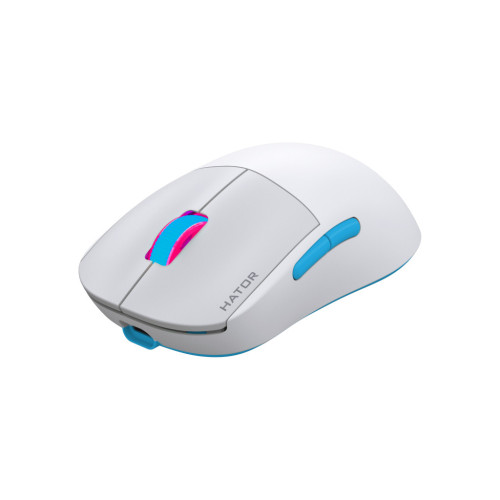 Мышка Hator Quasar 2 Pro Wireless/Bluetooth/USB White/Cyan (HTM561WC) – Hator (вид 1)