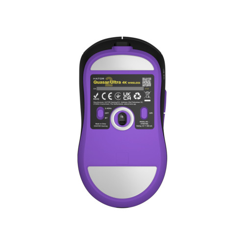 Мишка Hator Quasar 2 Ultra 4K Wireless/Bluetooth/USB Black/Lilac (HTM570BL) – Hator (вид 2)