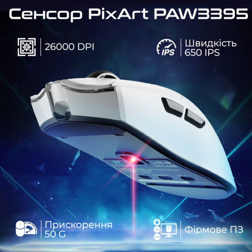 Мишка RAWM SA-MH01 Wireless/Bluetooth White (SA-MH01.white) – RAWM (вид 1)