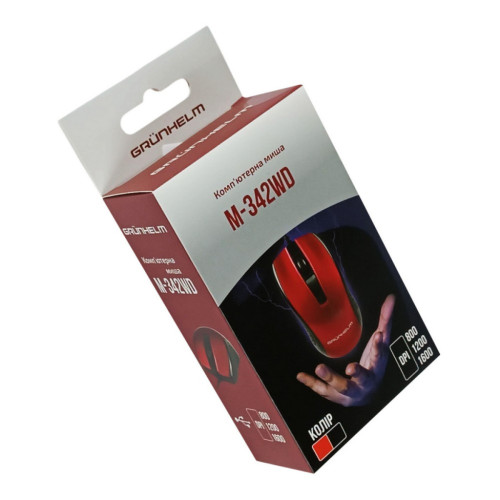 Мышка Grunhelm M-342WD USB Red (126867) – Grunhelm (вид 1)
