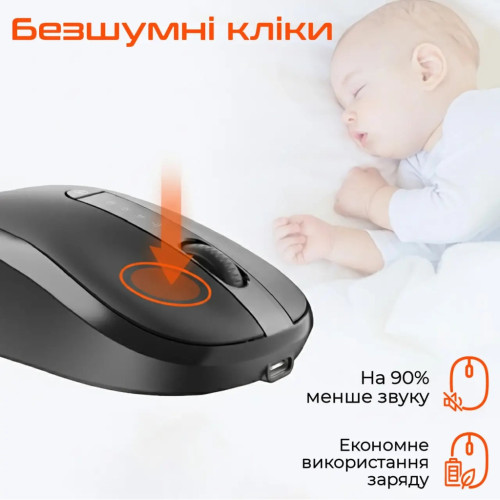 Мишка Meetion BTM185R Bluetooth/Wireless Black (MT-BTM185R-A) – Meetion (вид 1)