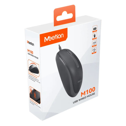 Мишка Meetion M100 USB Black (MT-M100-A) – Meetion (вид 1)
