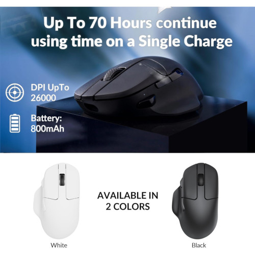 Мышка Keychron M7 Wireless/Bluetooth/USB Black (M7-A1) – Keychron (вид 2)