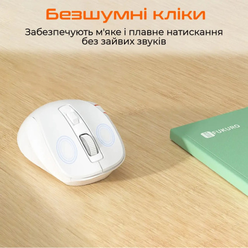 Мишка Meetion BTM032 Wireless/Bluetooth/USB White (MT-BTM032-B) – Meetion (вид 2)