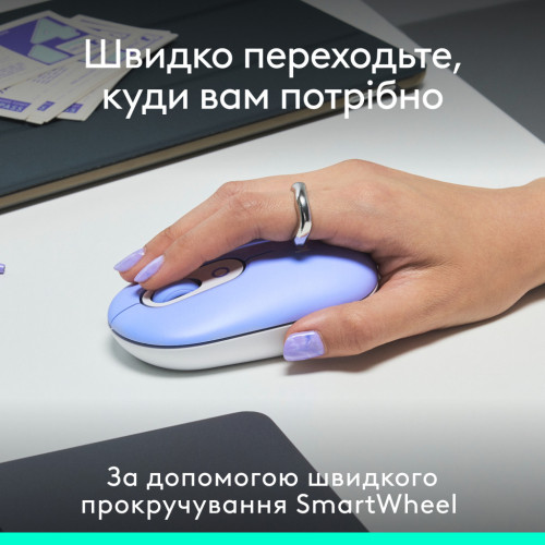 Мышка Logitech POP Mouse With Emoji Bluetooth Lilac (910-007414) – Logitech (вид 2)