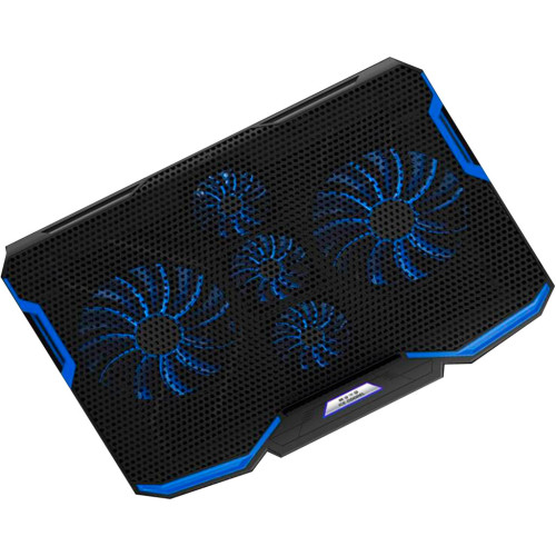 Подставка для ноутбука IceCoorel 10-15.6", 2*140mm + 3*70mm 1400 RPM, 2*USB, 410x290x26mm, Blue (A2) – IceCoorel (вид 1)