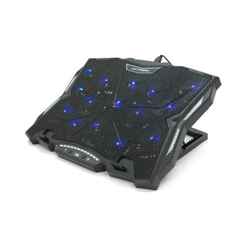 Подставка для ноутбука IceCoorel 10-17", 15*60mm 2500 RPM, TYPE-C+USB, 400x305x39mm, Black (K12) – IceCoorel