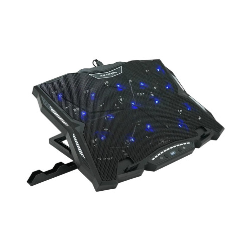 Подставка для ноутбука IceCoorel 10-17", 15*60mm 2500 RPM, TYPE-C+USB, 400x305x39mm, Black (K12) – IceCoorel (вид 1)