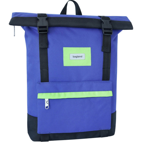 Рюкзак для ноутбука Bagland 15" Holder 25L, roll top, 0051666, blue/black (1065919121) – Bagland