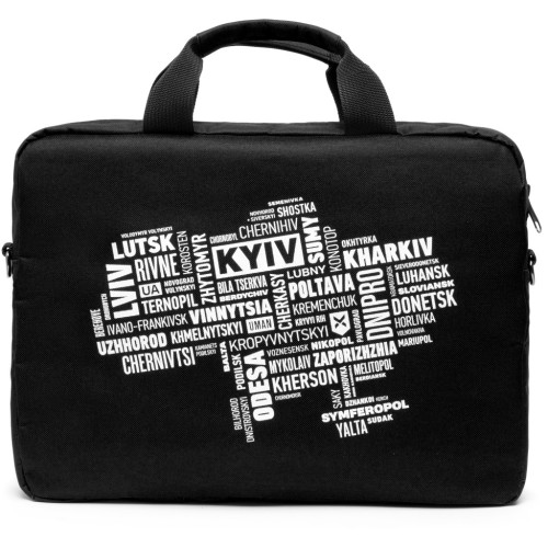 Сумка для ноутбука Vinga 14" NB1402 Black, white print (NB1402UWBK) – Vinga (вид 1)