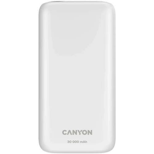 Батарея універсальна Canyon PB-301 30000mAh PD/20W, QC/3.0 (CNE-CPB301W) – CANYON