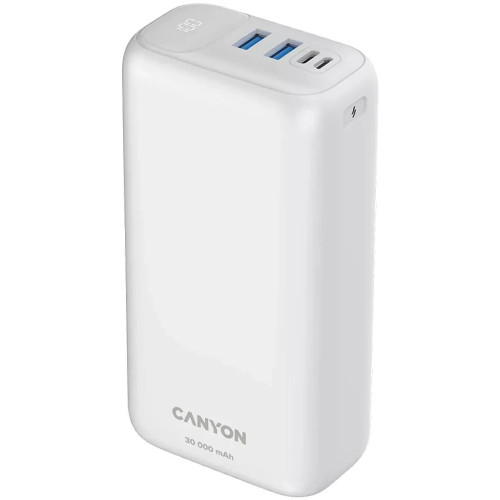 Батарея універсальна Canyon PB-301 30000mAh PD/20W, QC/3.0 (CNE-CPB301W) – CANYON (вид 1)