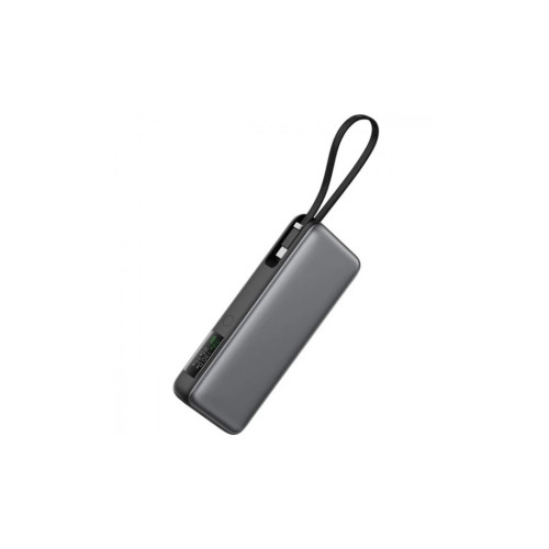 Батарея універсальна Acefast 20000mAh 130W PD, QC/3.0 USB-A+USB-C In/Out,build-in cable M22 Gray (6974316283904) – Acefast