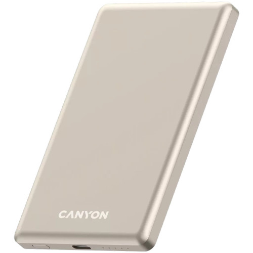 Батарея універсальна Canyon 5000mAh OnPower 505 slim Magsafe PD/20W Beige (CNS-CPB505BE) – CANYON (вид 1)
