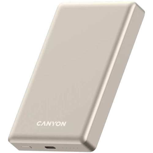 Батарея універсальна Canyon 10000mAh OnPower 510 slim Magsafe PD/20W Beige (CNS-CPB510BE) – CANYON (вид 1)