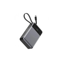 Батарея универсальная Acefast 20000mAh 65W PD, QC/3.0 USB-A+USB-C In/Out,build-in cable M21 Black-Gray (6974316283898)