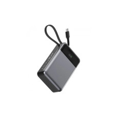 Батарея універсальна Acefast 20000mAh 65W PD, QC/3.0 USB-A+USB-C In/Out,build-in cable M21 Black-Gray (6974316283898)