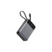 Батарея универсальная Acefast 20000mAh 65W PD, QC/3.0 USB-A+USB-C In/Out,build-in cable M21 Black-Gray (6974316283898) – Acefast