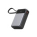 Батарея универсальная Acefast 20000mAh 65W PD, QC/3.0 USB-A+USB-C In/Out,build-in cable M21 Black-Gray (6974316283898) – Acefast (вид 1)