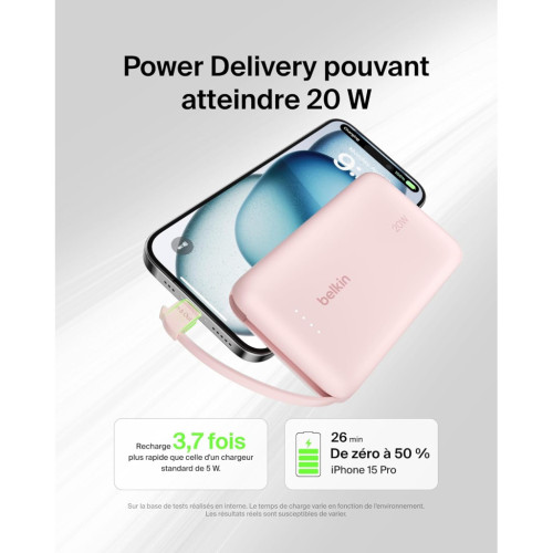 Батарея универсальная Belkin 10000mAh, 20W, USB-C, Pink (BPB021HQPK) – Belkin (вид 2)
