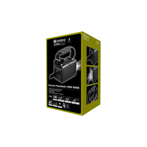 Батарея универсальная Sandberg 40000mAh Survivor 100W, IPX4 Water resist, LED Torch, Pass-Through Charging (421-14) – Sandberg (вид 2)