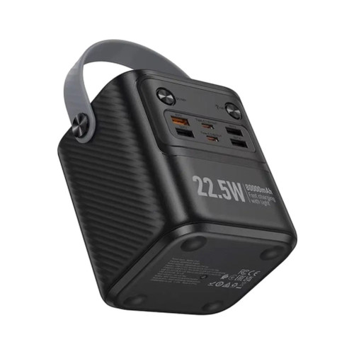 Батарея универсальная HOCO 80000mAh, 22.5W, PD20W, 4*USB/2*Type-C, ліхтарик, Black (J152 / 44522) – HOCO (вид 1)
