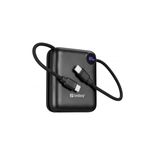 Батарея універсальна Sandberg 10000mAh PD/3.1/20W, QC/3.0, USB-C In/Out, with 2 cables USB-C (421-26) – Sandberg (вид 1)