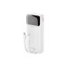 Батарея універсальна Dudao K15Pro 20000mAh PD/22.5W, QC, with built-in cables, White (6977196682447) – Dudao
