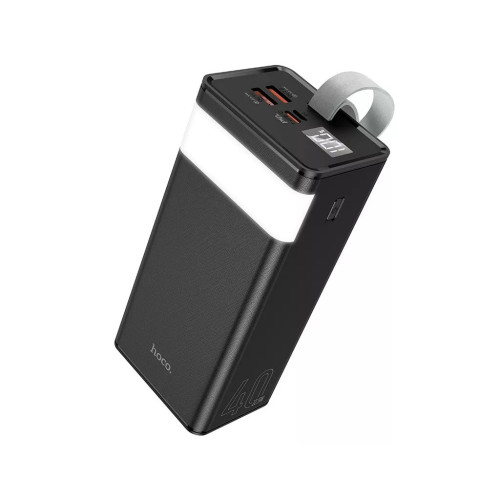 Батарея універсальна HOCO 40000mAh Powermaster PD/20W, QC/22.5W, Lamp, Black (J86 / 714737) – HOCO