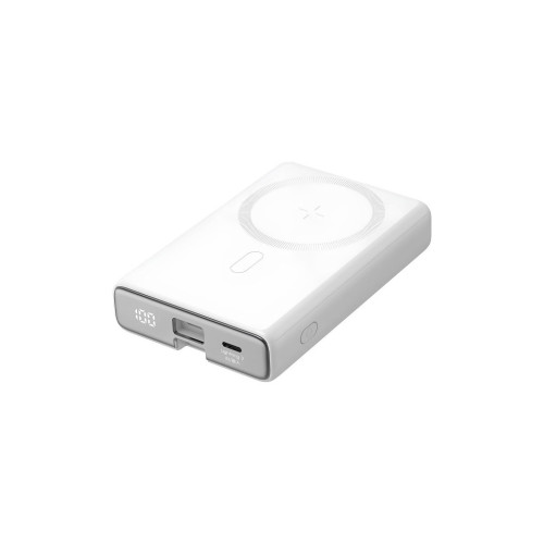 Батарея универсальная JOYROOM Magnetic Wireless 10000mAh 20W QC, USB-C In/Out White (JR-PBM01 / 6941237112545) – JOYROOM (вид 1)