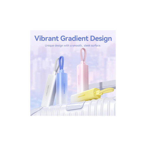 Батарея универсальная VENTION 5000mAh 20W PD, USB-C In/Out, Lightning In/Out, with cable, Gradient Red (FHWR0) – Vention (вид 2)