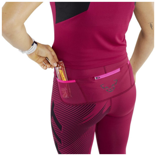 Штани Dynafit Ultra Graphic Long Tights Wms 71441 6212 - S - бордовий (016.002.2384) – Dynafit (вид 1)