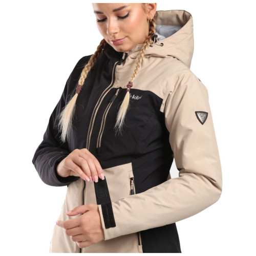 Куртка Kilpi Flip-W beige/black - 36 - бежевий/чорний (024.0412) – Kilpi (вид 2)
