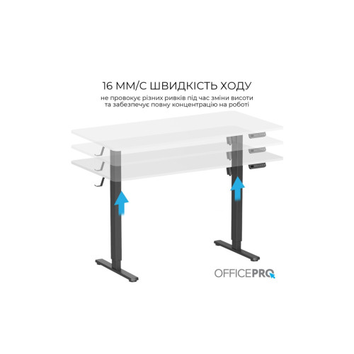 Компьютерный стол OfficePro ODE1470WB White/Black (ODE1470WB) – OfficePro (вид 1)