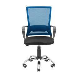 Офісне крісло Richman Робін Хром Піастра Сітка чорна + синя (ADD0003027)