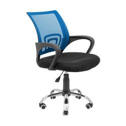 Офісне крісло Richman Спайдер Ю Хром Піастра Сітка чорна + синя (ADD0003023)