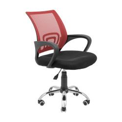Офісне крісло Richman Спайдер Ю Хром Піастра Сітка чорна + червона (ADD0003056)