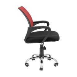 Офісне крісло Richman Спайдер Ю Хром Піастра Сітка чорна + червона (ADD0003056)