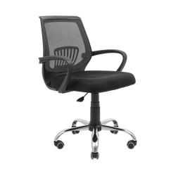 Офісне крісло Richman Стар Хром Піастра Сітка чорна + сіра (ADD0003156)