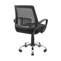 Офісне крісло Richman Стар Хром Піастра Сітка чорна + сіра (ADD0003156)
