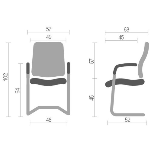 Офісне крісло Аклас Натан CH CF Коричневий (00127506) – АКЛАС (вид 3)