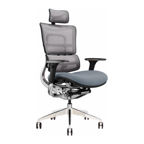 Офісне крісло GT Racer X-801 Bright Gray (X-801 Bright Gray (W-20 B-40)) – GT Racer (вид 2)