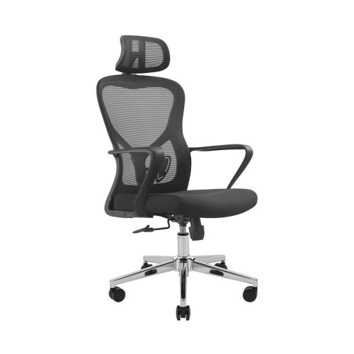 Офісне крісло Richman Солана Хром M-1 (Tilt) Сітка чорна (ADD0003214) – Richman