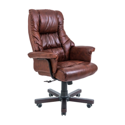 Офисное кресло Richman Конгресс Вуд M-2 Широкий (Anyfix Wide) Кожа Люкс Коричневая (ADD0000994) – Richman