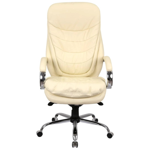 Офісне крісло Аклас Валенсія Soft CH MB Бежевий (Шкіра LC-F) (00161473) – АКЛАС (вид 1)