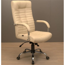 Офісне крісло Richman Атлант Хром П1 M-2 (Anyfix) Шкіра Люкс комбо Панна-кот (R00000049267)